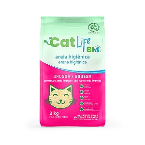 Areia Higiênica Cat Life Bio Grão Grossos 4kg