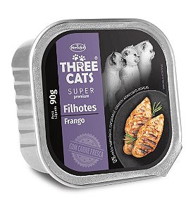 Three Cats Pate Super Premium Filhotes Frango