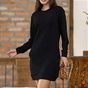 VESTIDO MOLETINHO PRETO