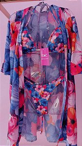 KIMONO FLORAL - MODA PRAIA