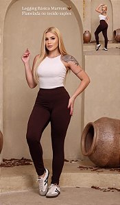 LEGGING BÁSICA FLANELADA MARROM