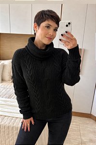 BLUSA GOLA BOBA PRETA