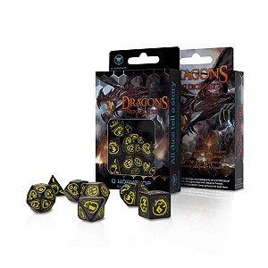 Set com 7 dados  - Rpg - Dragon - Q-Workshop