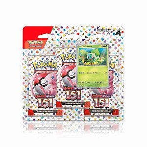 Blister Triplo Pokémon Coleção 151 Bulbasaur - Copag
