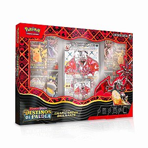 Box Pokémon Destinos de Paldea - Charizard ex Brilhante