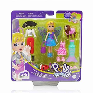 Boneca Polly Premium Kit Pet Fantasias Combinadas Original  - MATTEL