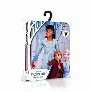 Fantasia Elsa (Frozen) Clássica - Tamanho P