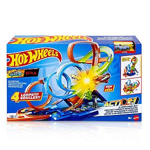 Hot Wheels Pista Action Voltas Colisões Desafiadoras Mattel