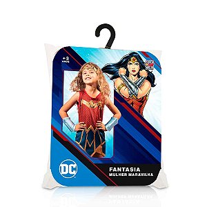 Fantasia Infantil Mulher Maravilha Luxo - Com Acessórios M