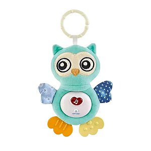 Mobile Infantil Bebe Chocalho Coruja Musical Interativo Cor Azul-celeste