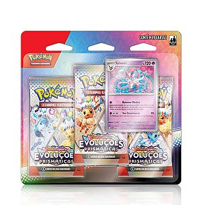 Pokémon EV8.5 Evolução prismática - Triple Pack - Copag - Sortido