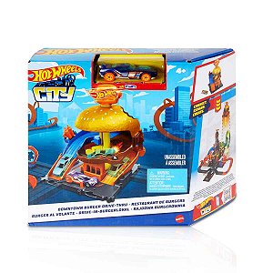 Hot Wheels Pista de Brinquedo Lanchonete de Hambúrgueres - Mattel