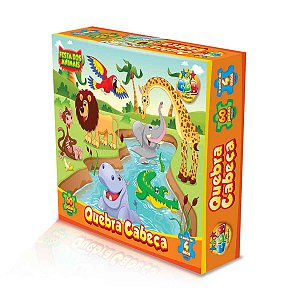 Quebra-Cabeça Infantil Festa Dos Animais 60 Peças - Puzzle