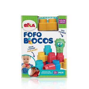 Brinquedo para montar fofo blocos 15 peças - Elka