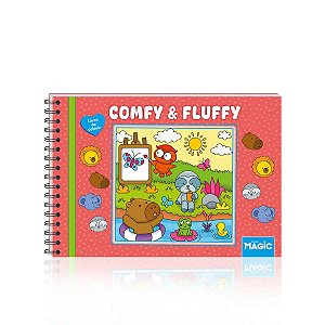 Livro De Colorir Comfy & Fluffy Red 96pg - Magic kids