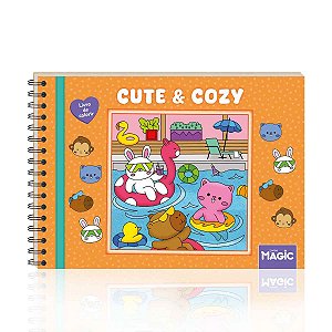 Livro para Colorir do TikTok Cut And Cozy Laranja Capa Dura