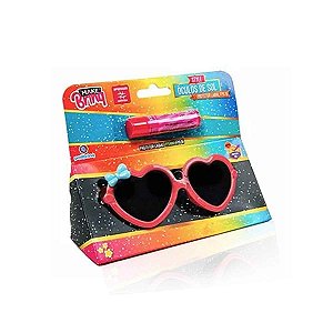 Óculos de sol moda infantil com protetor labial
