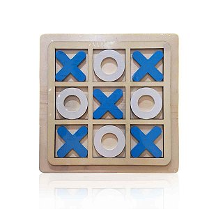 Brinquedo pedagógico madeira jogo da velha - Toy Mix