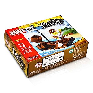 Brinquedo de montar inblox 59 peças Piratas