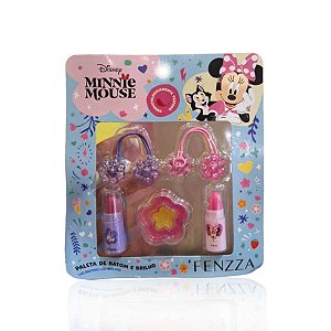 Paleta de brilho e batom minnie teen fenzza DIS047