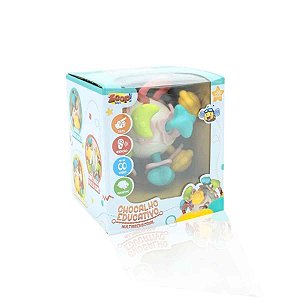 Chocalho Sensorial Para Bebês 4 Em 1 Montessori