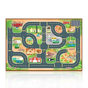 Kit de Carrinhos Disney Cars e Pista Tapete Infantil