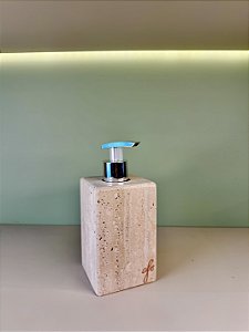 P) Saboneteira Pietra em Mármore Travertino Romano