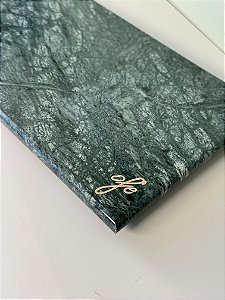 P) Bandeja Pietra em Mármore Verde Guatemala 15x36