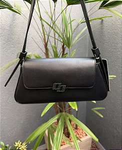 Bolsa Colcci Baguete Strass Preto
