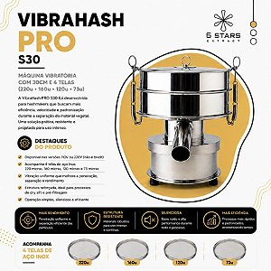 VibraHash S30 - Acompanha 4 Telas
