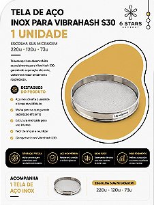 Tela Aço Inox para VibraHash S30 - 1 Unidade