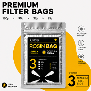 Premium Filter Bag (5 bags)- Costura Dupla- Tamanho 8 cm x 15 cm (GRANDE)