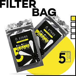 Filter Bag  (5 bags) - Costura Padrão- Tamanho 5 x 11,4 cm