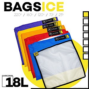 Kit c/ 5 Bags Ice (18L) + Tela de Secagem