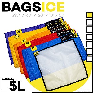 Kit c/ 5 Bags Ice (5L) + Tela de Secagem