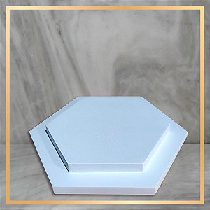 Kit Base Hexagonal Toda Branca - 15 cm