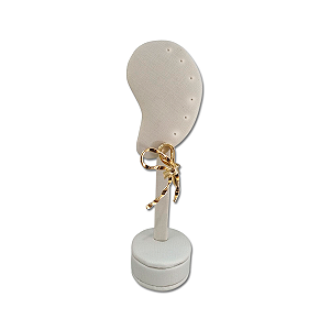 Expositor de Orelha Forrado com Base Offwhite