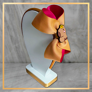 Tiara Infantil Solitaria Acabamento Dourado