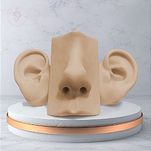 Kit Expositor - Orelha Oval e Nariz De Silicone - Nude