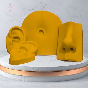 Kit Expositor - Orelha Oval / Nariz / Umbigo - Amarelo