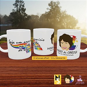 Caneca de Porcelana Seja um Arco-Íris na Vida de Alguém