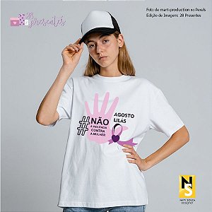 1 Camiseta Agosto Lilás Campanha Contra Violência da Mulher - W3artestampa  - Camiseta Feminina - Magazine Luiza