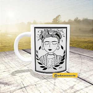 Caneca Frida Preto & Branco