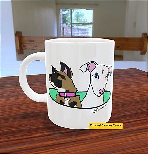 Caneca de Porcelana Nina e Bruce