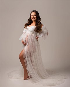 VESTIDO DIVA PÉROLAS LUXO