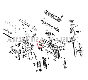 RETÉM DO FERROLHO DA PISTOLA (BERETA) M9A1 [WE]