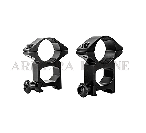 CONJUNTO DE MOUNTS ALTOS P/ LUNETA DIÂMETRO 25MM P/ TRILHO DE 22MM - 2 PARAFUSOS [ROSSI]