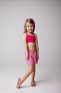 TOP PARA MENINA INFANTIL DE RIBANA 1 AO 12 ANOS - PINK