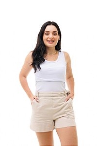 CAMISA FEMININA REGATA COM ABERTURA PARA AMAMENTAÇÃO BRANCA