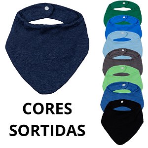 KIT COM 7 UNIDADES DE BABADORES BANDANAS PARA BEBÊ - MENINA E MENINO